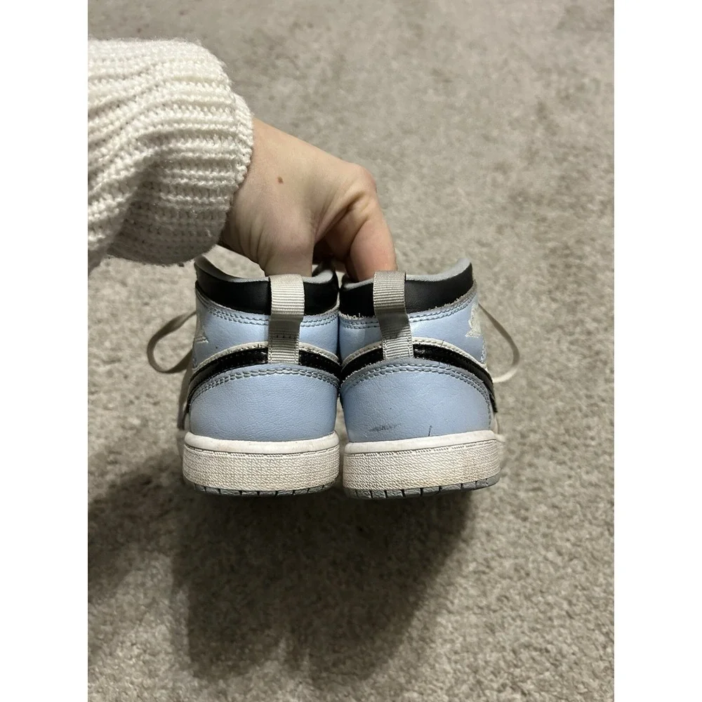 Nike Boys Air Jordan 1 Mid 640737-401 Blue‎ Basketball Shoes Sneakers Size 1Y